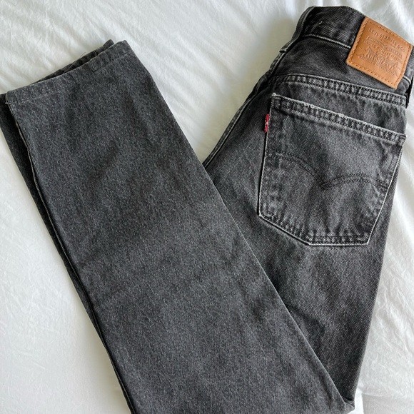 Levi's Dark Gray Straight Leg Jeans - Picture 2 of 2